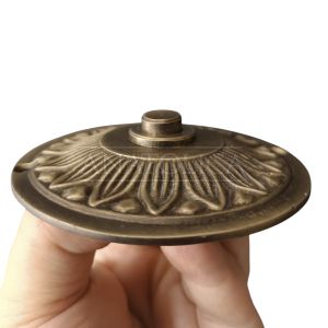 Anatolica Brass Wired Doorbell Button,Ornate Round Vintage Design, Hardwired Push Button for Traditional Door Chimes