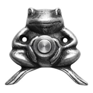 Anatolica Brass Frog Doorbell Button,Wired Wall-Mounted Door Bell Push,Antique Vintage Decorative Entry Door Hardware
